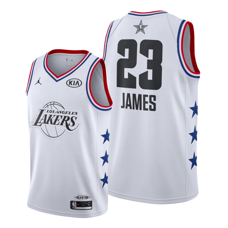 Men's Los Angeles Lakers LeBron James #23 NBA 2019 All-Star White Basketball Jersey WDR2883SJ